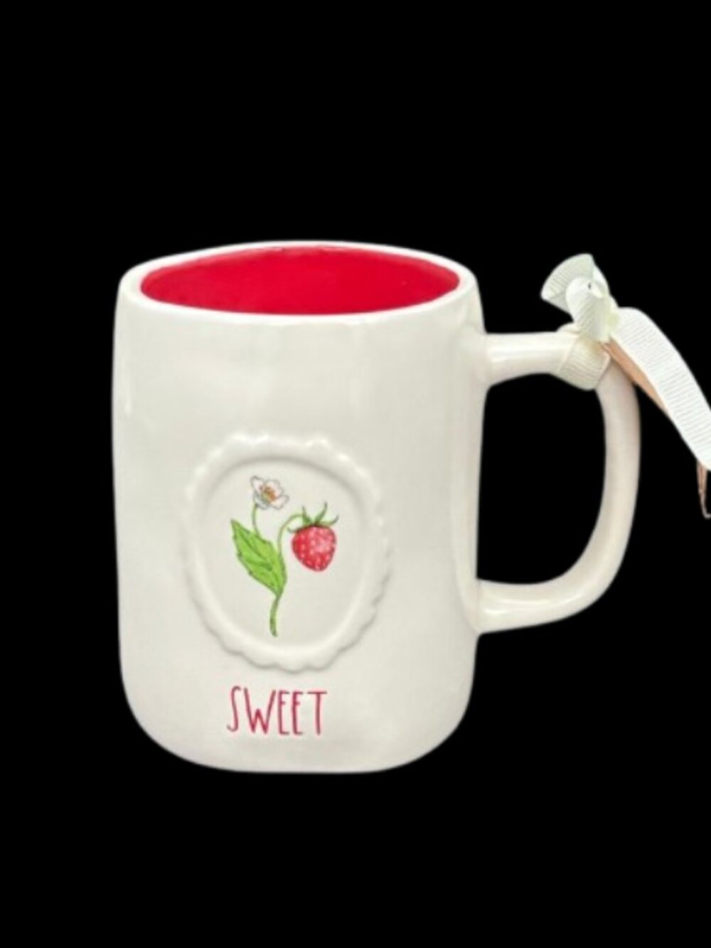 Rae Dunn Artisan Collection "Sweet" Strawberry Ceramic Coffee Mug New Cond